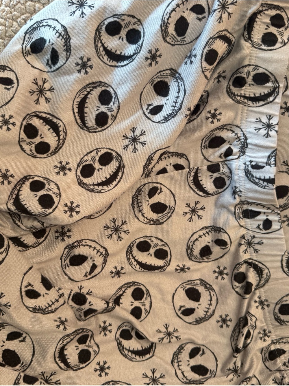 Disney Gray Pajama Pants with Black Jack Skellington Faces - Picture 4 of 4